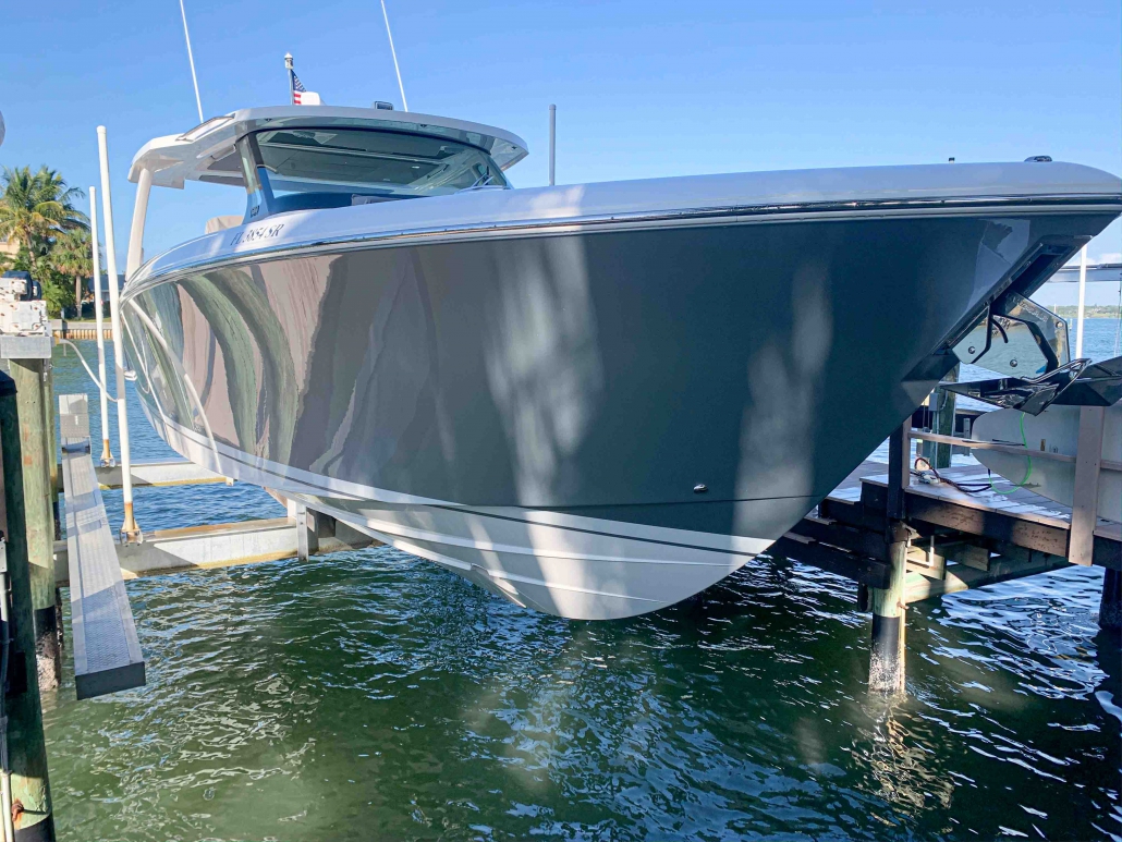 Tiara 43 LS Sport boat detailing portfolio